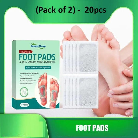 Deep Cleansing Foot Pads for Detox & Relaxation | Internal Toxin Removal, Pain Relief, Better Sleep & Circulation for Men & Women (Buy 1 Get 1 Free) Pack of 2x5 patches each